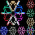 Snowflake with meteor shower1