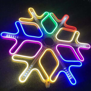 Snowflake with meteor shower