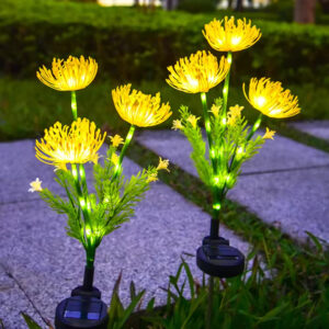 Solar Garden Light Outdoor Atmosphere Waterproof Courtyard Garden Decoration Landscaping Outdoor Ground Plug Lawn Hydrangea Light