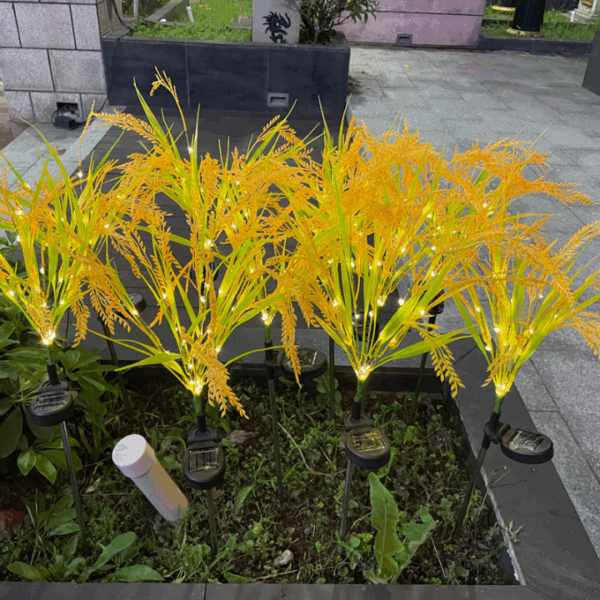 Solar Powered Seven-ear Wheat Ground Light