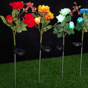HYW-011134 Solar Three-head Rose Ground Light