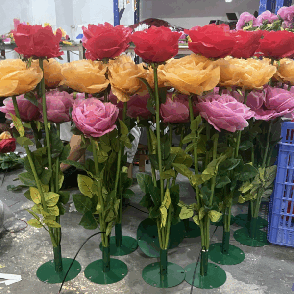 large rose lamp