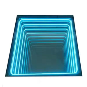 Monochrome Neon Abyss Mirror